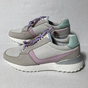 NWOB Bull boxer Women's‎ Caroline Sneaker Shoes Grey Green Pink size 10 M